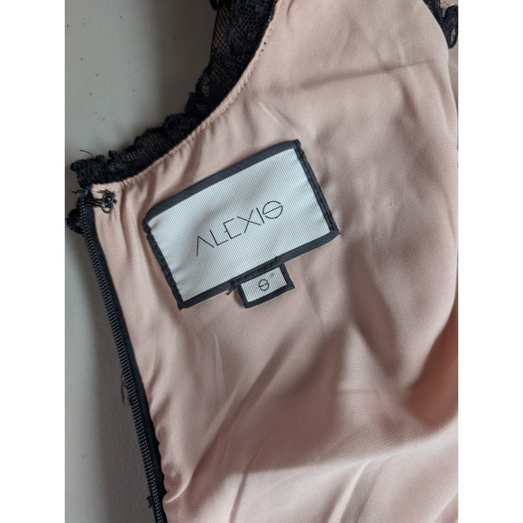 Alexis Timotha Lace Ruffle Maxi Dress Gown Size S Black #2H451 - Picture 11 of 13